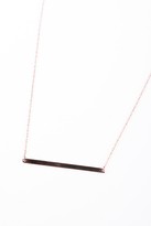Thumbnail for your product : Loren STEWART Plain Bar Necklace - Rose Gold