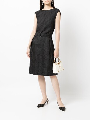 Dries Van Noten Pre-Owned Jacquard-Pattern Silk Dress
