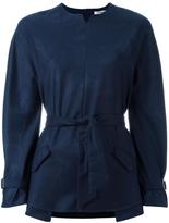 Cacharel CACHAREL BELTED BLOUSE, FEMME, TAILLE: 36, BLEU
