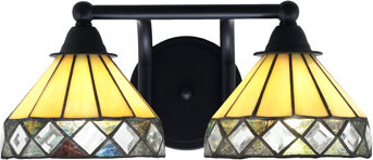 Foundry Select Paramount 2 Light Bath Bar Shown In Matte Black Finish With 7\