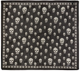 Alexander McQueen - Foulard en soie noir Skull