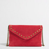 Thumbnail for your product : J.Crew Factory Factory studded suede and leather envelope clutch