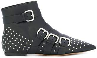 RED Valentino studded pointed toe boots