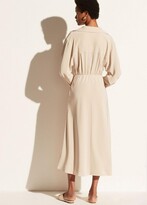 Thumbnail for your product : Vince Long Sleeve Shaped Collar Tie Front Dress