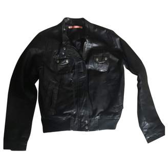 Shyde Black Leather Leather Jacket for Women