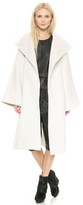 Thumbnail for your product : Gareth Pugh Wool Coat with Leather Trim