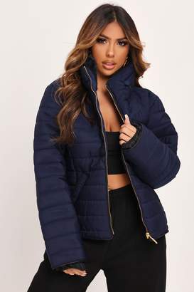 I SAW IT FIRST Navy Padded Jacket