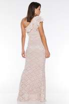 Thumbnail for your product : Quiz Nude Glitter Lace One Shoulder Maxi Dress