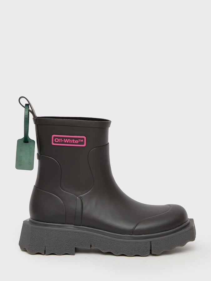 Off-White Logo Sponge rubber boots - ShopStyle