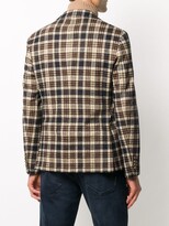 Thumbnail for your product : Eleventy Double-Breasted Tartan Blazer