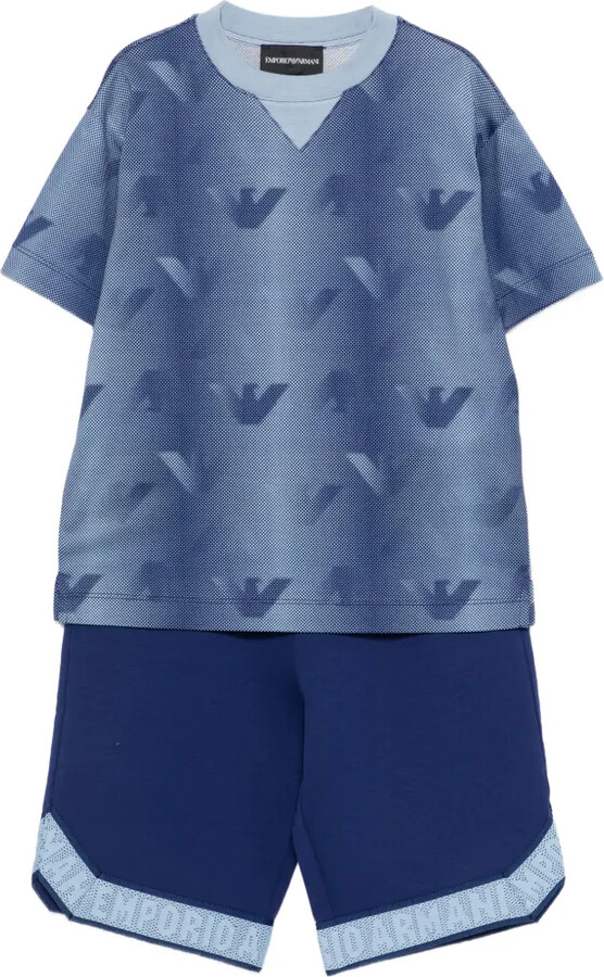 Emporio Armani Kids Logo-Print Shorts Set