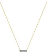 Thumbnail for your product : Sylvie Dana Rebecca Designs 14K White and Yellow Gold Rose Mini Bar Necklace with Diamonds, 16"
