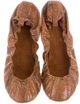 Thumbnail for your product : Beirn Snakeskin Round-Toe Flats