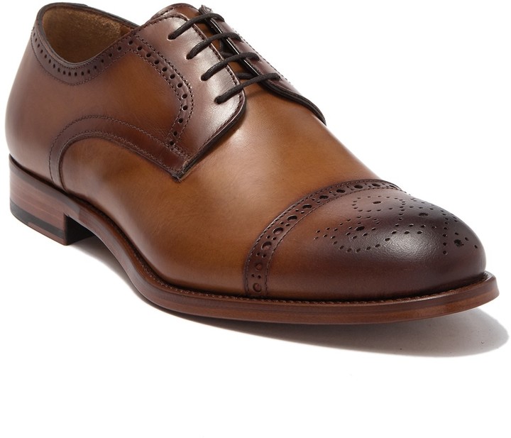 gordon rush medallion cap toe derby