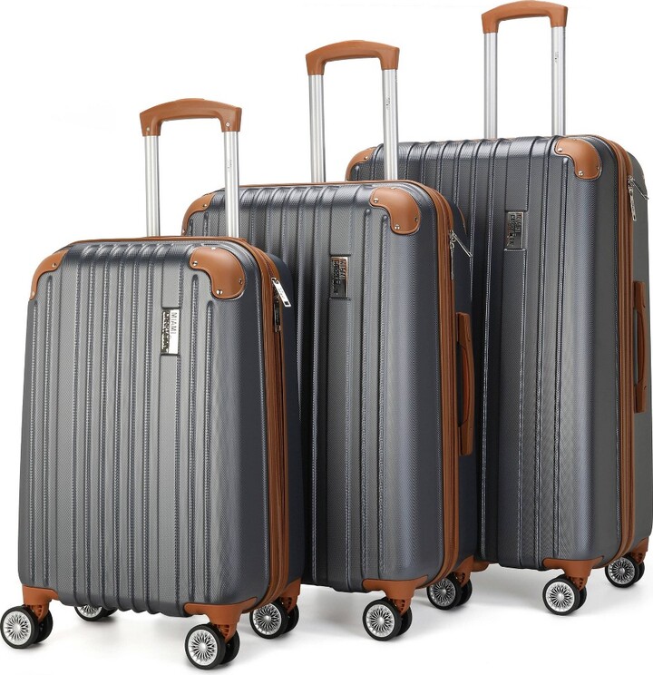 Miami CarryOn Collins Expandable Hardside Checked 3pc Luggage Set