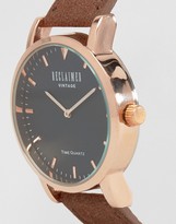 Thumbnail for your product : Reclaimed Vintage Inspired Suede Leather Watch In Tan