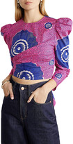 Thumbnail for your product : Ulla Johnson Eden Wrap-effect Open-back Printed Cotton-poplin Blouse