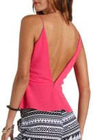 Thumbnail for your product : Charlotte Russe V-Neck Backless Top