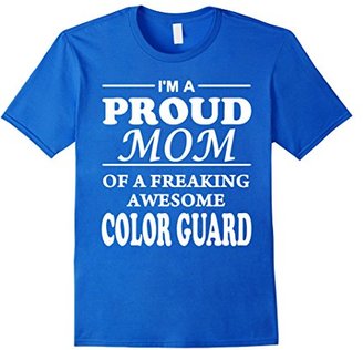 Men's Proud Mom Of Color Guard T-Shirt Gift Mother's Day Large
