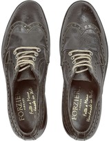 Thumbnail for your product : Forzieri Dark Brown Tuffato Leather Wingtip Derby Shoes
