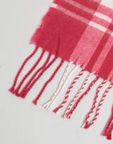 Thumbnail for your product : Miss Selfridge check scarf in pink