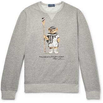 Polo Ralph Lauren Printed Loopback Cotton-blend Jersey Sweatshirt - Gray