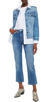 Thumbnail for your product : Frame Button-detailed Faded Denim Jacket