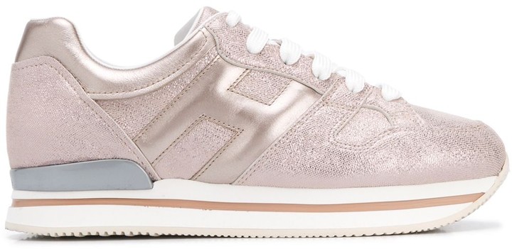 pink metallic trainers