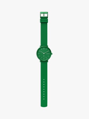 Skagen SKW2804 Women's Aaren Kulor Silicone Strap Watch, Green