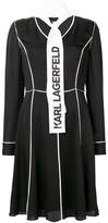 Thumbnail for your product : Karl Lagerfeld Paris logo scarf midi dress