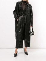 Thumbnail for your product : GOEN.J Knotted Faux-Leather Coat