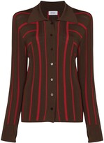 Thumbnail for your product : Eftychia Stripe-Pattern Knitted Shirt