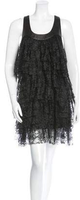 Robert Rodriguez Tiered Lace Dress