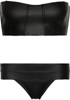 Thumbnail for your product : Mikoh Byron Bay rubberized neoprene bandeau bikini