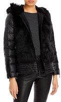 Thumbnail for your product : Dawn Levy Hooded Shearling Panel Coat