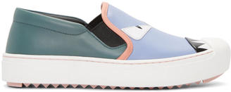Fendi Multicolor Bag Bugs Slip-On Sneakers