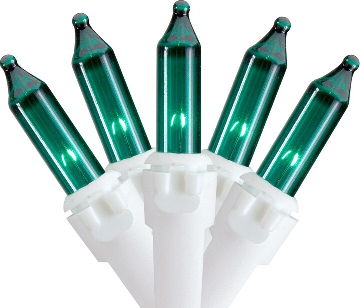 Northlight 50 Count Teal Mini Christmas Light Set, 17 ft White Wire