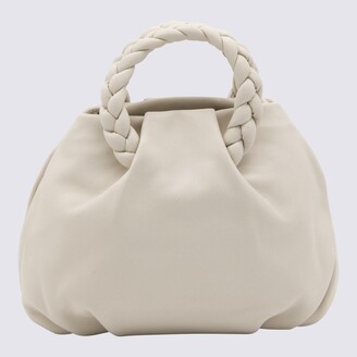 Hereu Espiga Braided Large Leather Shoulder Bag, Cream, Women's, Handbags & Purses Shoulder Bags