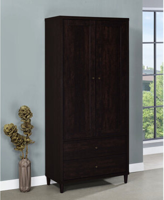 2 - Door Accent Cabinet With Drawers, Rustic Tobacco Finish, Engineered Wood, Transitional Design For Home Primary Areas, 73.26H X 31W 15.5L Dining Ro