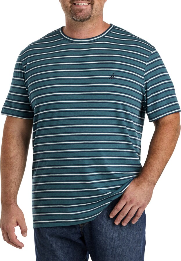 Big & Tall Striped Crewneck T-Shirt