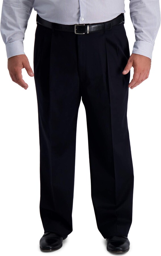 Haggar Mens B&t J.m Premium Stretch Classic Fit Plain Front Pant
