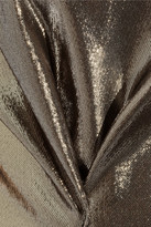 Thumbnail for your product : Roland Mouret Anser asymmetric silk-blend lamé dress