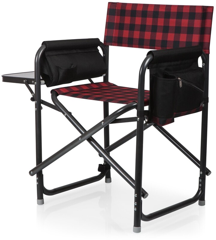 Oniva by Picnic Time Disney's Mickey Mouse Outdoor Directors Folding Chair - Red Black Plaid