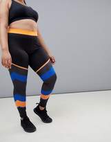 Thumbnail for your product : South Beach Plus Gym Leggings In Multi Stripe