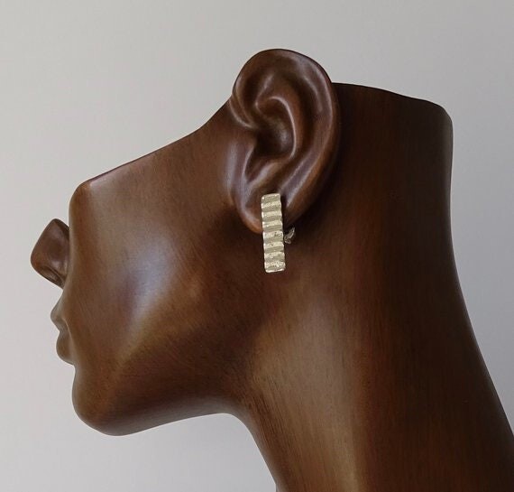 Etsy sterling Silver Medium Length Post Designer Earrings