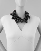 Thumbnail for your product : Kenneth Jay Lane Beaded Cluster Necklace, Black