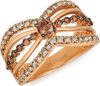 LeVian 14K Strawberry Gold®, Chocolate Diamond® & Chocolate Ombré Diamond® Ring