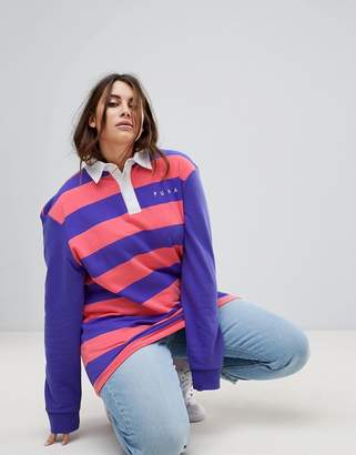 Puma Exclusive To ASOS Plus Striped Rugby Jersey