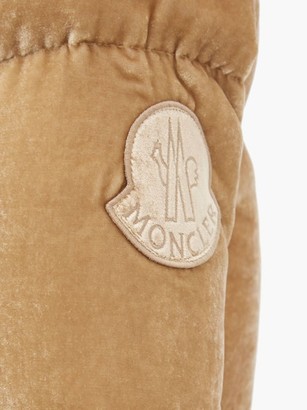 Moncler Rimac Velvet Quilted Down Jacket - Camel