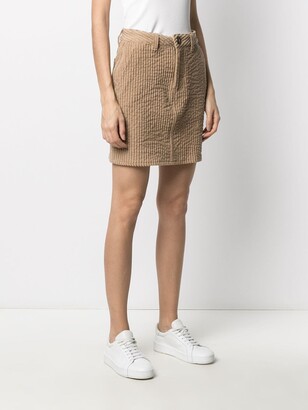 AMI Paris Corduroy Fitted Mini Skirt